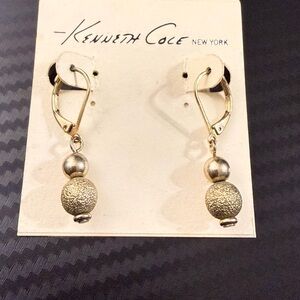 Kenneth Cole Gold Beaded Earrings